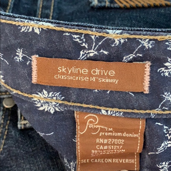 Paige Skyline Drive Classic Rise 14" Skinny - Picture 2 of 5